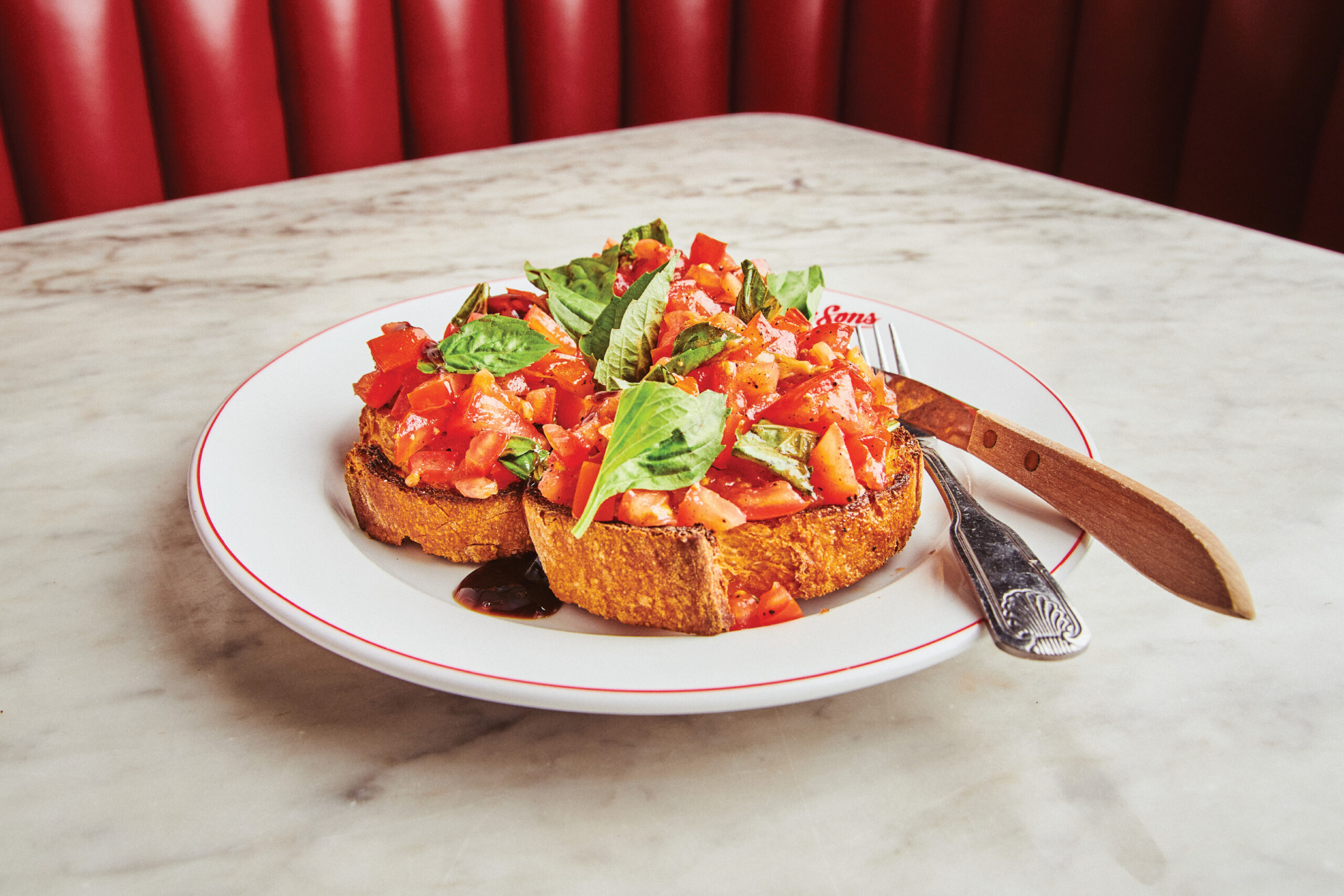 Photo of bruschetta for Arthur & Sons by Madonna+Child Creative Studio