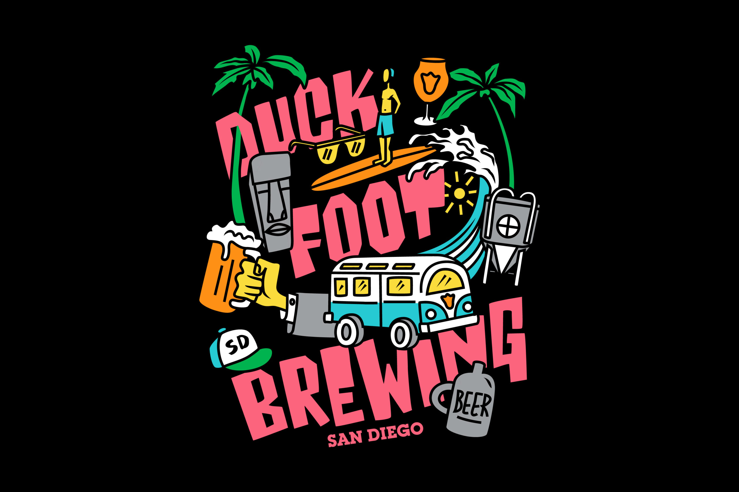 T-Shirt graphic design for Duck Foot Brewing Co. by Madonna+Child Creative Studio