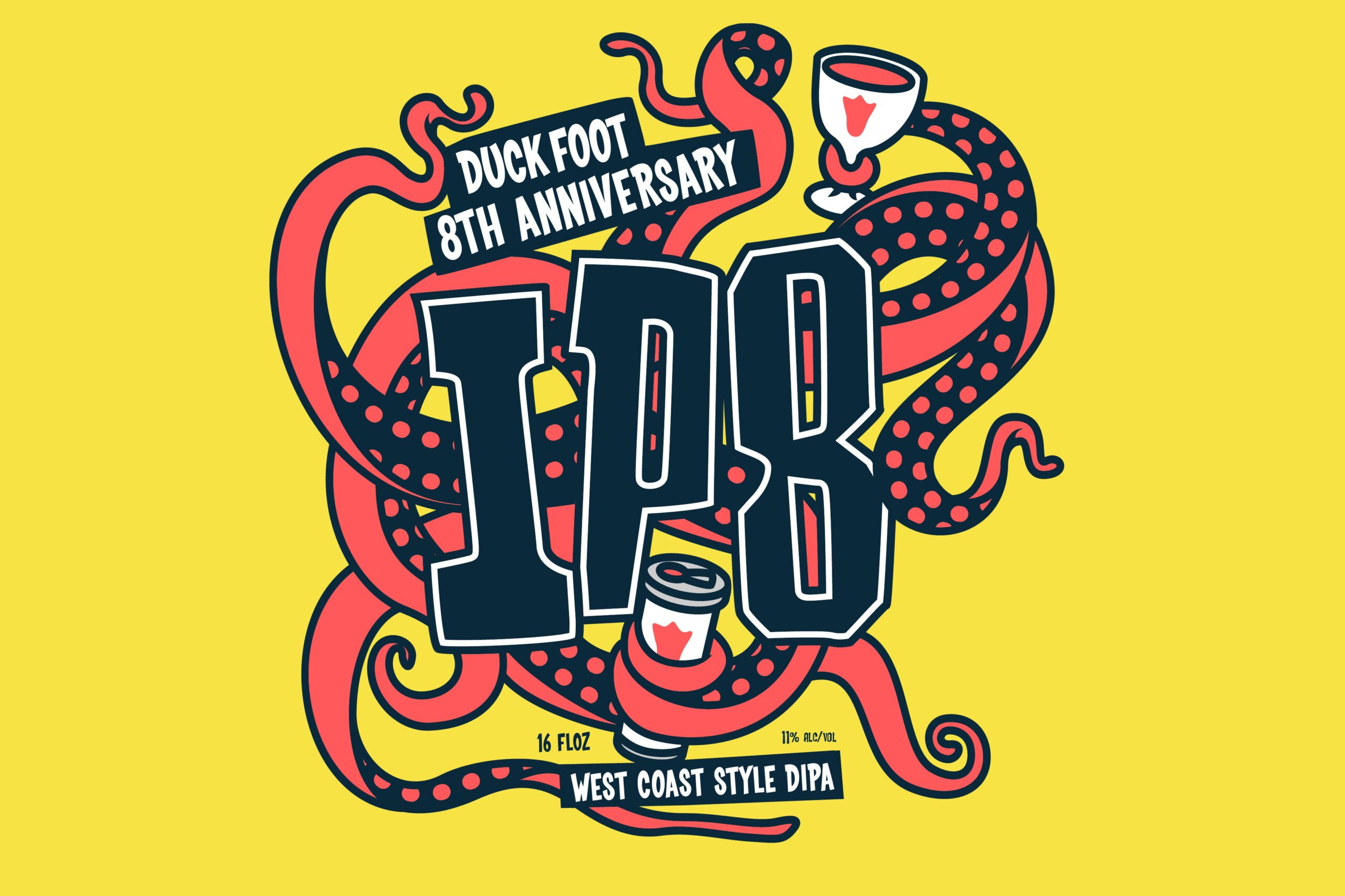 Anniversary art for Duck Foot Brewing Co. by Madonna+Child Creative Studio